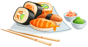 Sushi tallrik